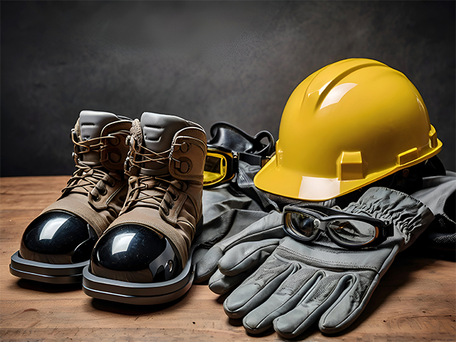 Safety Helmets, Gloves & Safety Shoes